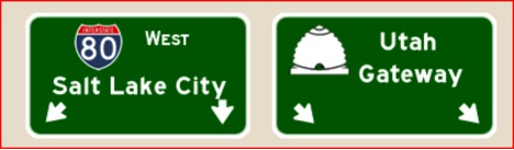 Salt Lake City Road Sign