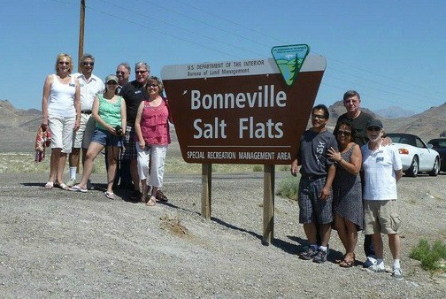 Group Shot Bonneville Salt Flats
