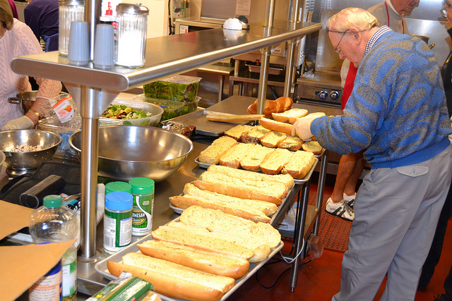 Making Garlic Bread