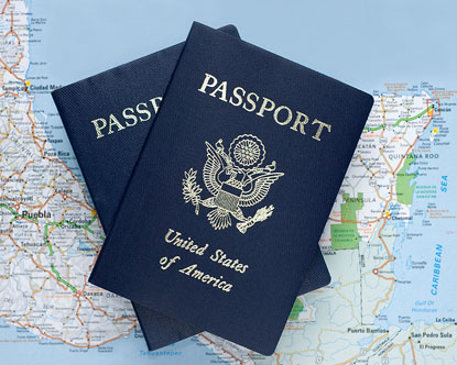 Passports on Map
