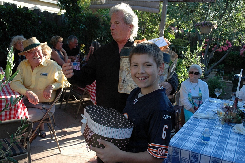 Alex helping with the Auction